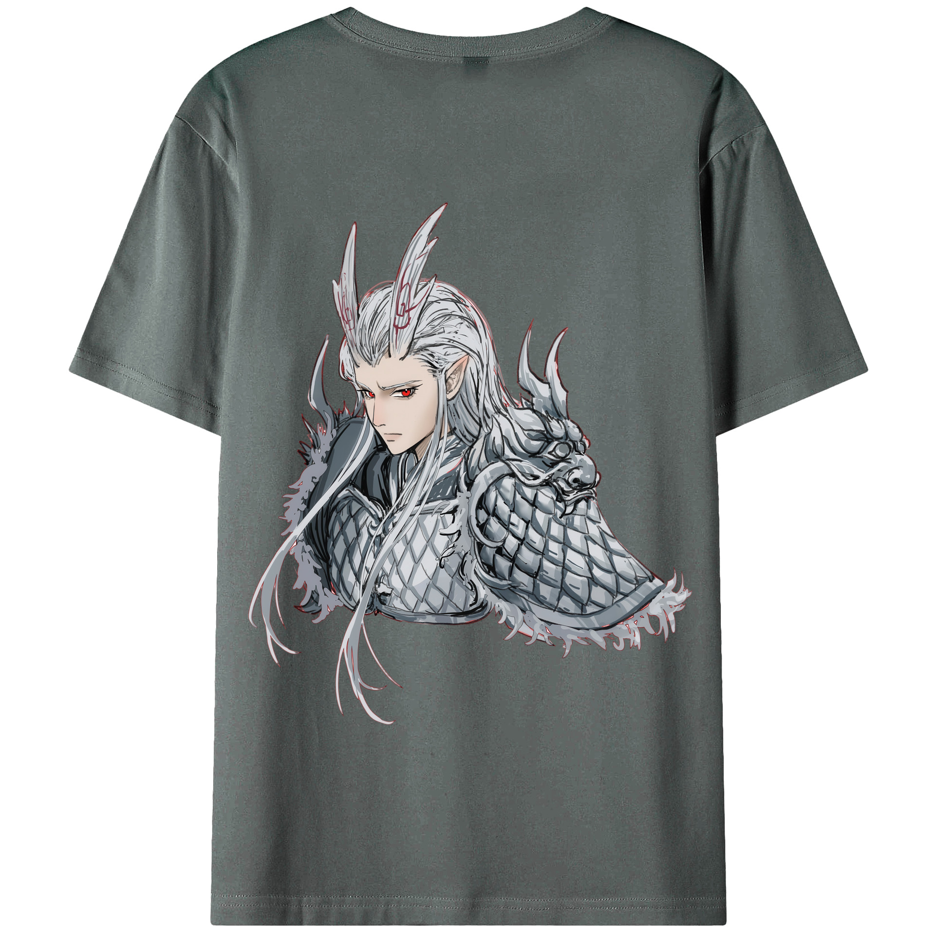 （画像用） Ne Zha 2 ナタ 魔童の大暴れ 綿100％半袖Tシャツ（背面プリント）